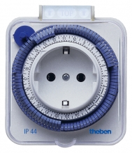 Theben timer 26 IP44, Аналоговый розеточный электромеханический таймер Theben (арт. 0260855)